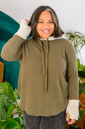 Cozy Teddy Bear Hoodie with thumbholes