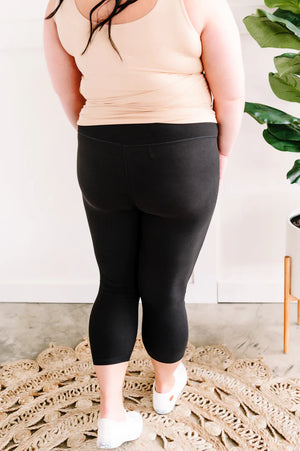 Capri Leggings in Black or Charcoal  - light athletic hold by Rae Mode