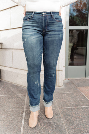 Judy Blue Mid Rise Boyfriend Jeans