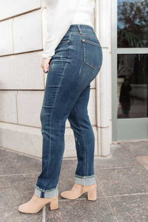 Judy Blue Mid Rise Boyfriend Jeans