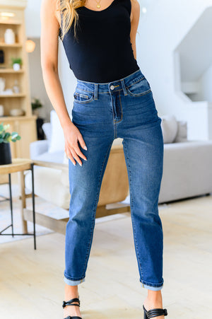 Judy Blue High Rise Non Distressed Boyfriend Jeans