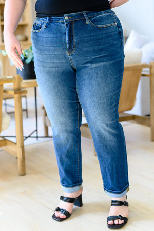 Judy Blue High Rise Non Distressed Boyfriend Jeans