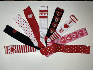 Valentines Day TALL Sock - Variety heart