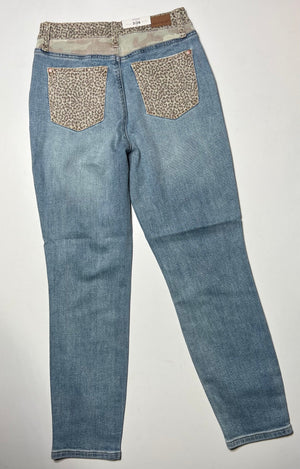 Judy Blue High Rise Cheetah Camo Slim Fit Jeans