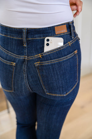 Judy Blue High Rise Back Yoke Skinny Jeans with Phone Pocket