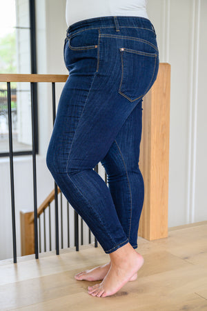 Judy Blue High Rise Back Yoke Skinny Jeans with Phone Pocket