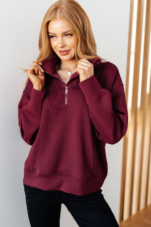 Handle That Half Zip Pullover by Rae Mode