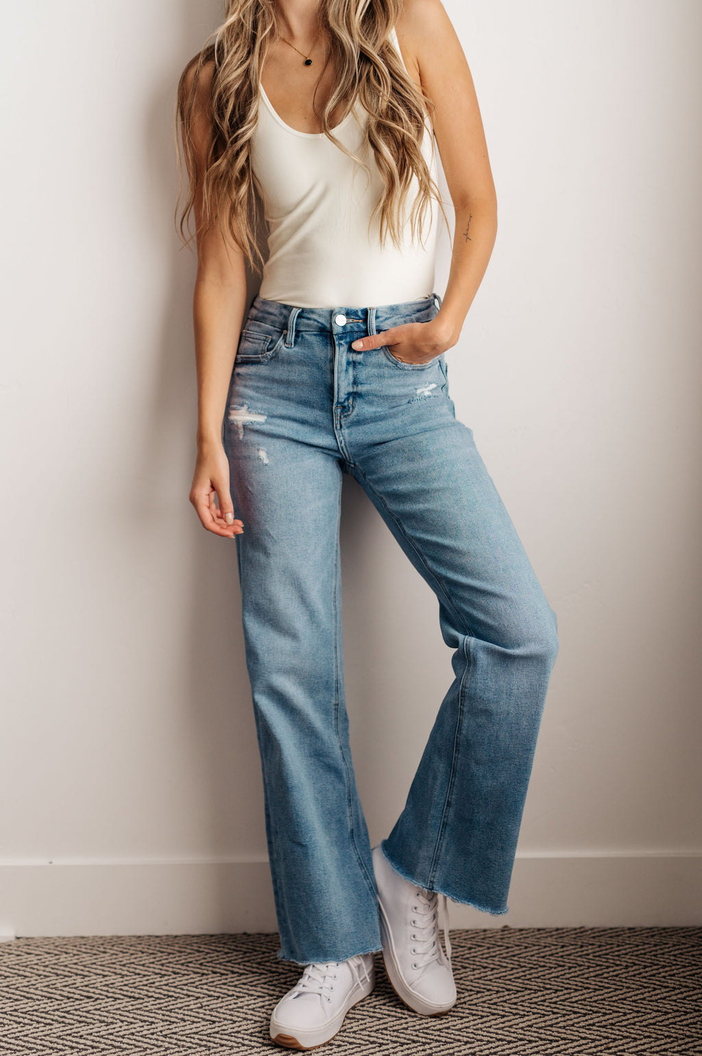 Hope High Rise Wide Leg Jeans by Mica