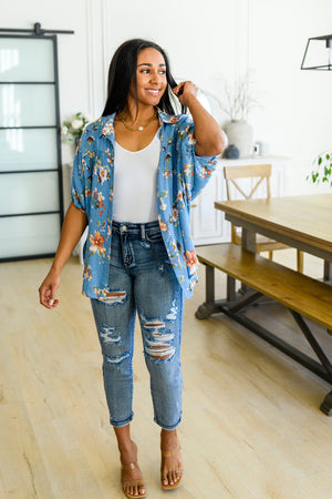 Judy Blue High Waist Destroyed Ankle Boyfriend Jeans