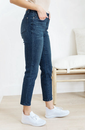 Judy Blue Mid Rise Relaxed Fit Mineral Wash Jeans