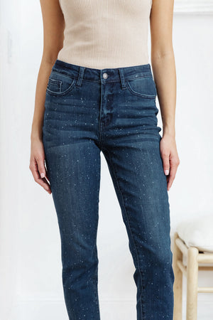 Judy Blue Mid Rise Relaxed Fit Mineral Wash Jeans