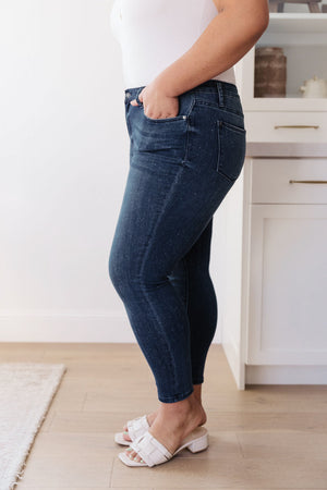 Judy Blue Mid Rise Relaxed Fit Mineral Wash Jeans