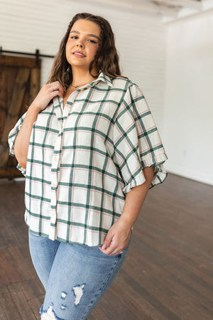 Perfect Picnic Plaid Lightweight Flannel Top