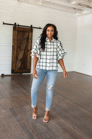 Perfect Picnic Plaid Lightweight Flannel Top