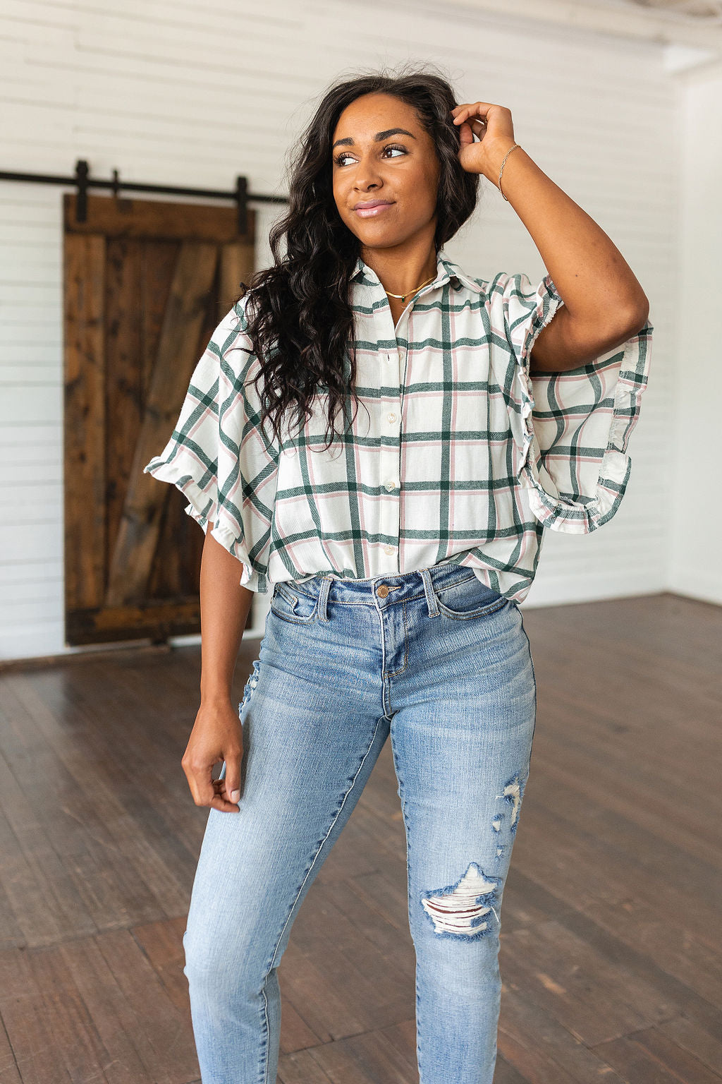 Perfect Picnic Plaid Lightweight Flannel Top