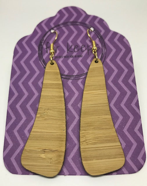 Wood Earring -Valencia Design - Bamboo