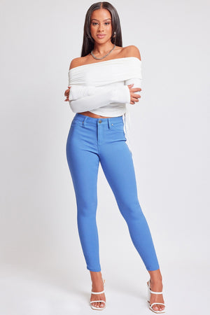 YMI Jeanswear Hyperstretch Mid Rise Skinny Pants Blue