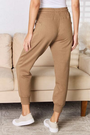 RISEN High Rise Relaxed Joggers Mocha