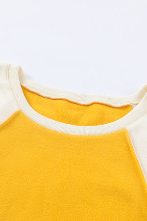 Dropped Shoulder Color Block Fleece Sweatshirt - 3 colors