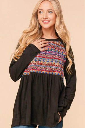 Haptics Bohemian Raglan Sleeve Top