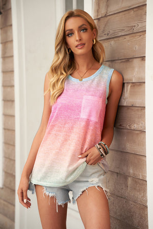 Gradient Rainbow Pocket Tank