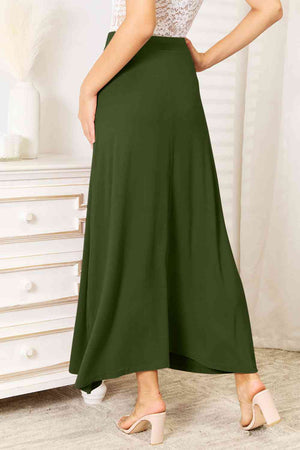 Soft Rayon Drawstring Waist Maxi Skirt Rayon - 3 colors