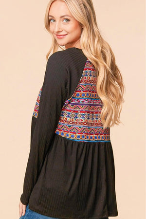 Haptics Bohemian Raglan Sleeve Top