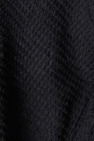 Zenana Round Neck High-Low Slit Knit Top Black
